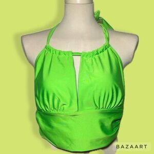 1 XL lime green bathing suit top. NWOT